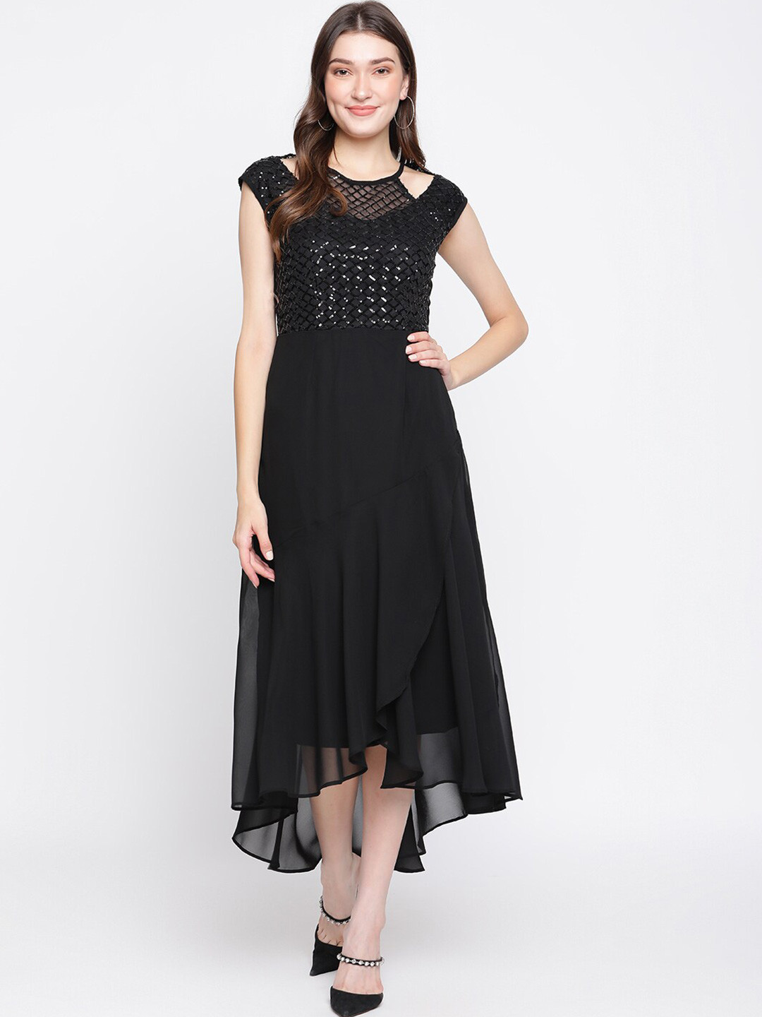 

Latin Quarters Black Embellished Maxi Dress
