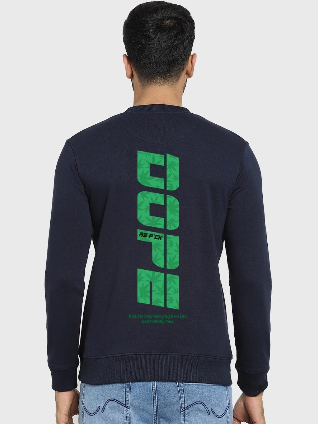 

Bewakoof Men Blue Printed Sweatshirt
