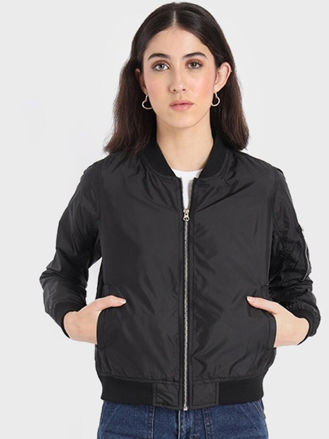 

Bewakoof Bomber Jacket, Black
