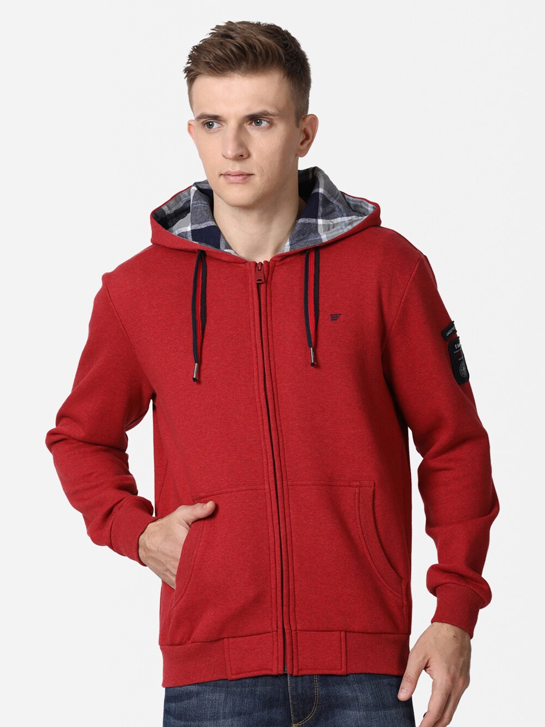 

t-base Men Red Cotton Sweatshirt