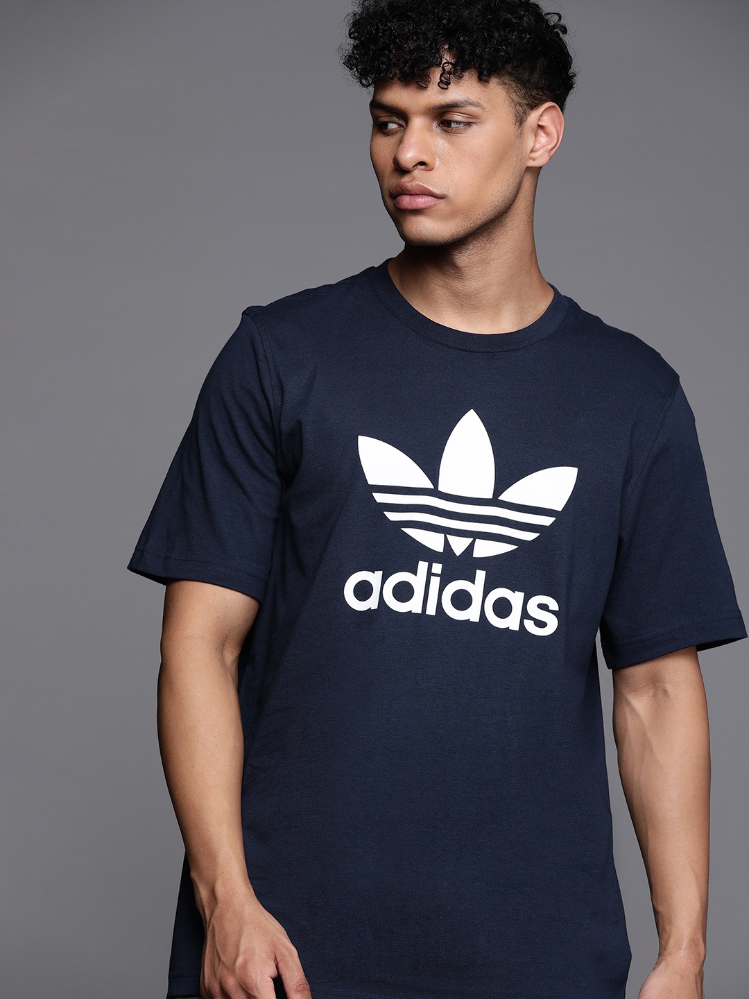 

ADIDAS Originals Pure Cotton Adicolor Classics Trefoil T-Shirt, Navy blue