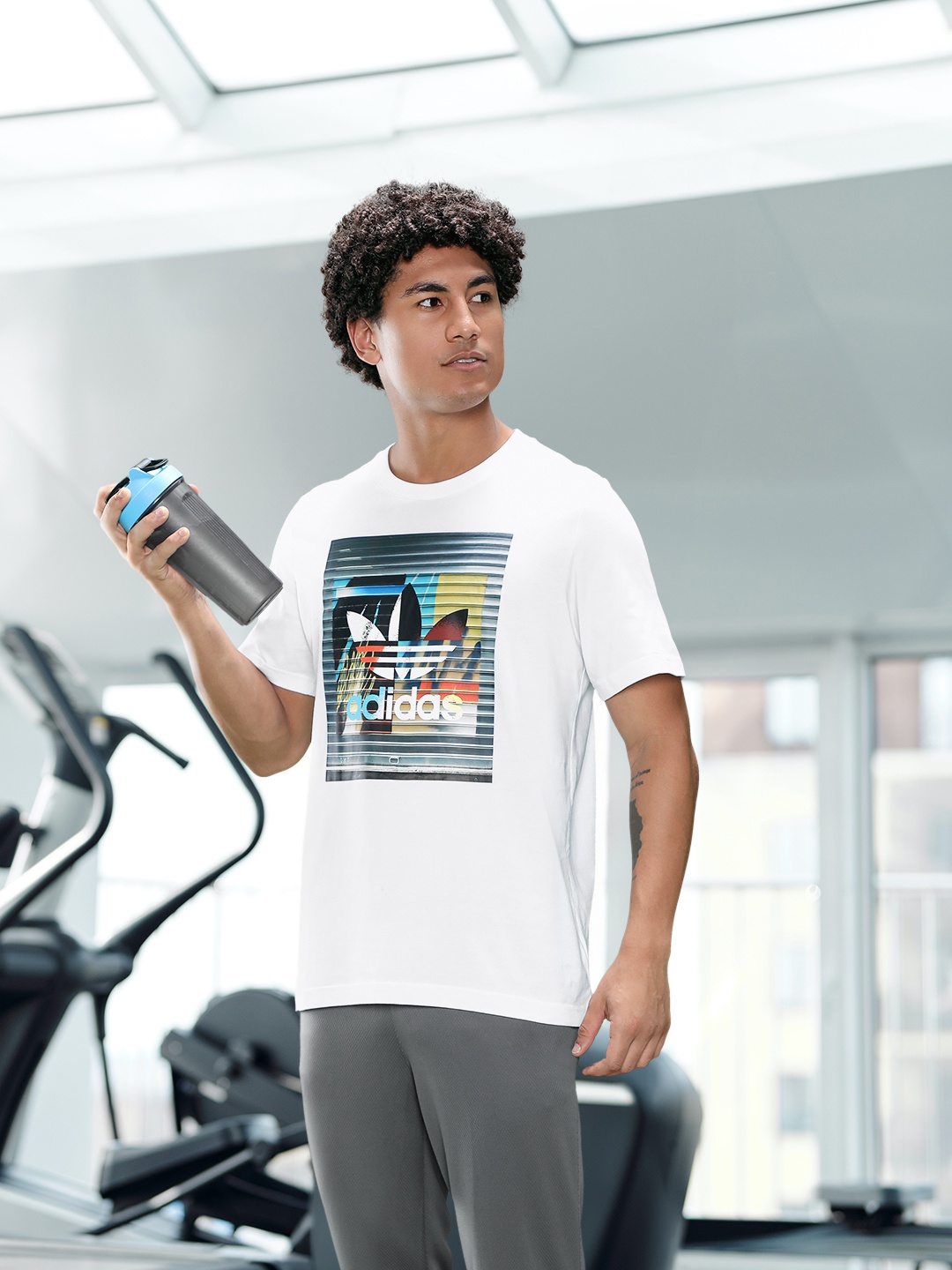 

ADIDAS Originals Graphics Off The Grid Pure Cotton T-shirt, White