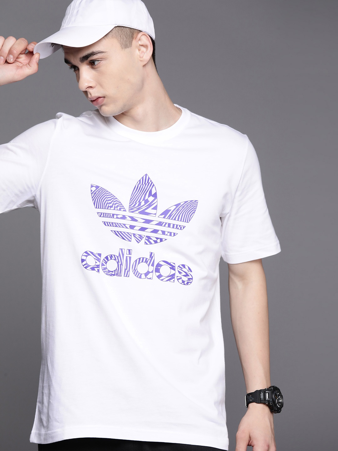 

ADIDAS Originals Sustainable Brand Logo Printed Pure Cotton T-shirt, White