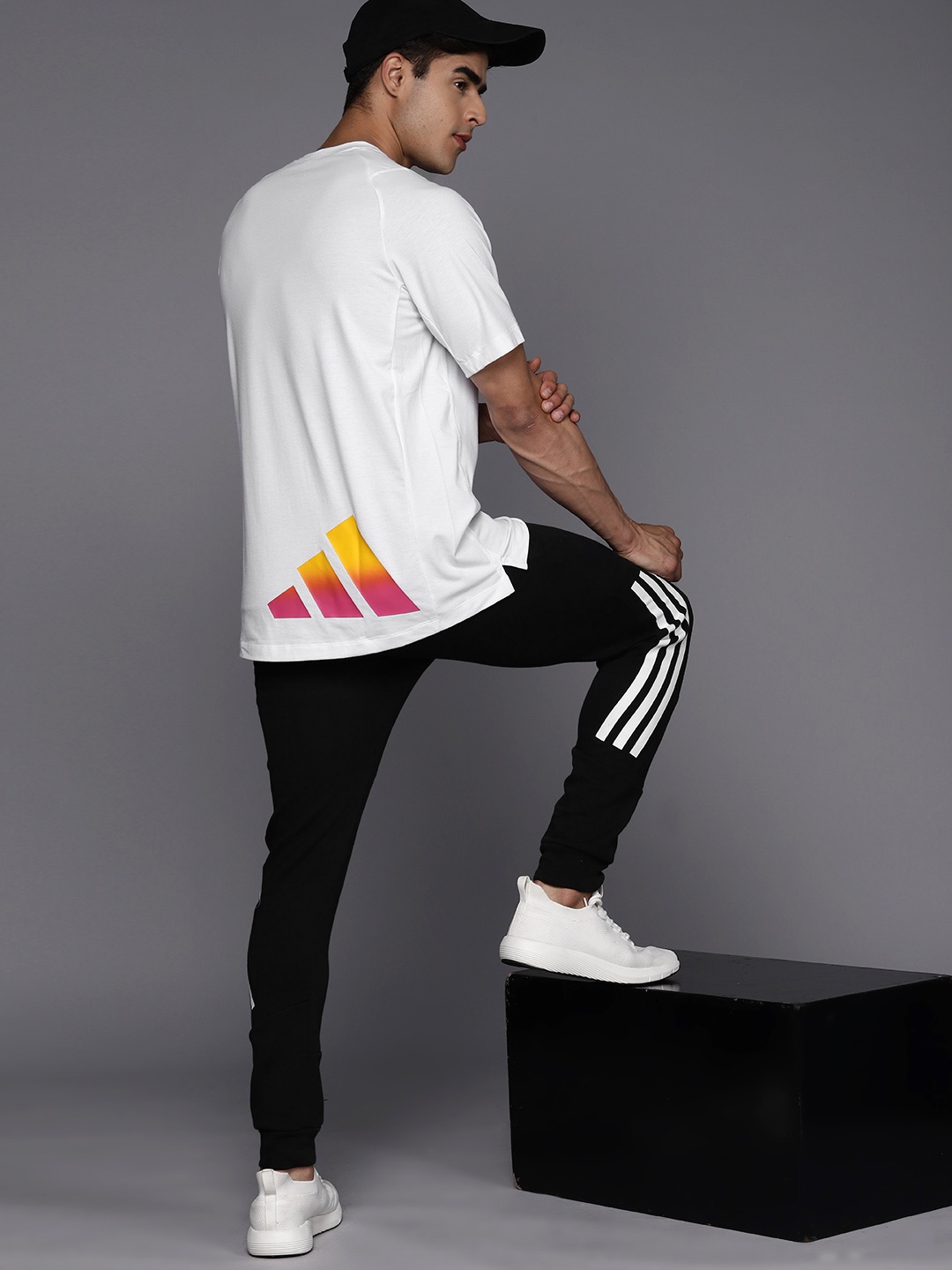 

ADIDAS Train Icons 3-Bar Logo Training T-shirt, White