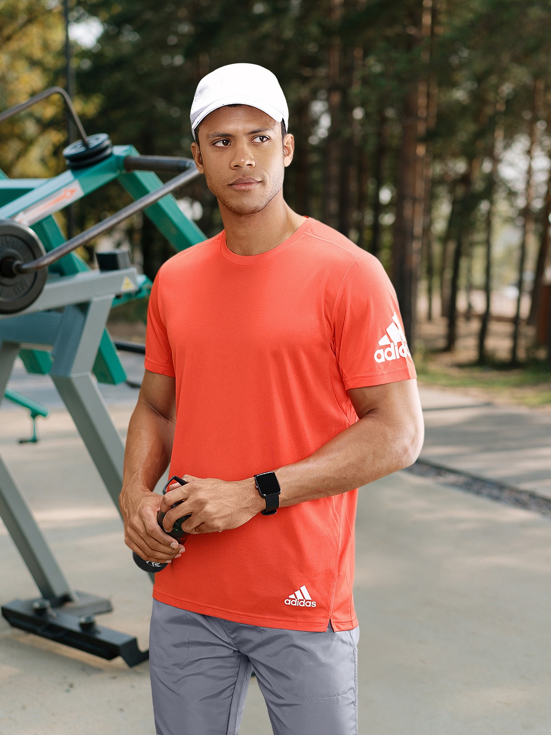 

ADIDAS Brand Logo Detail Run It T-shirt, Red