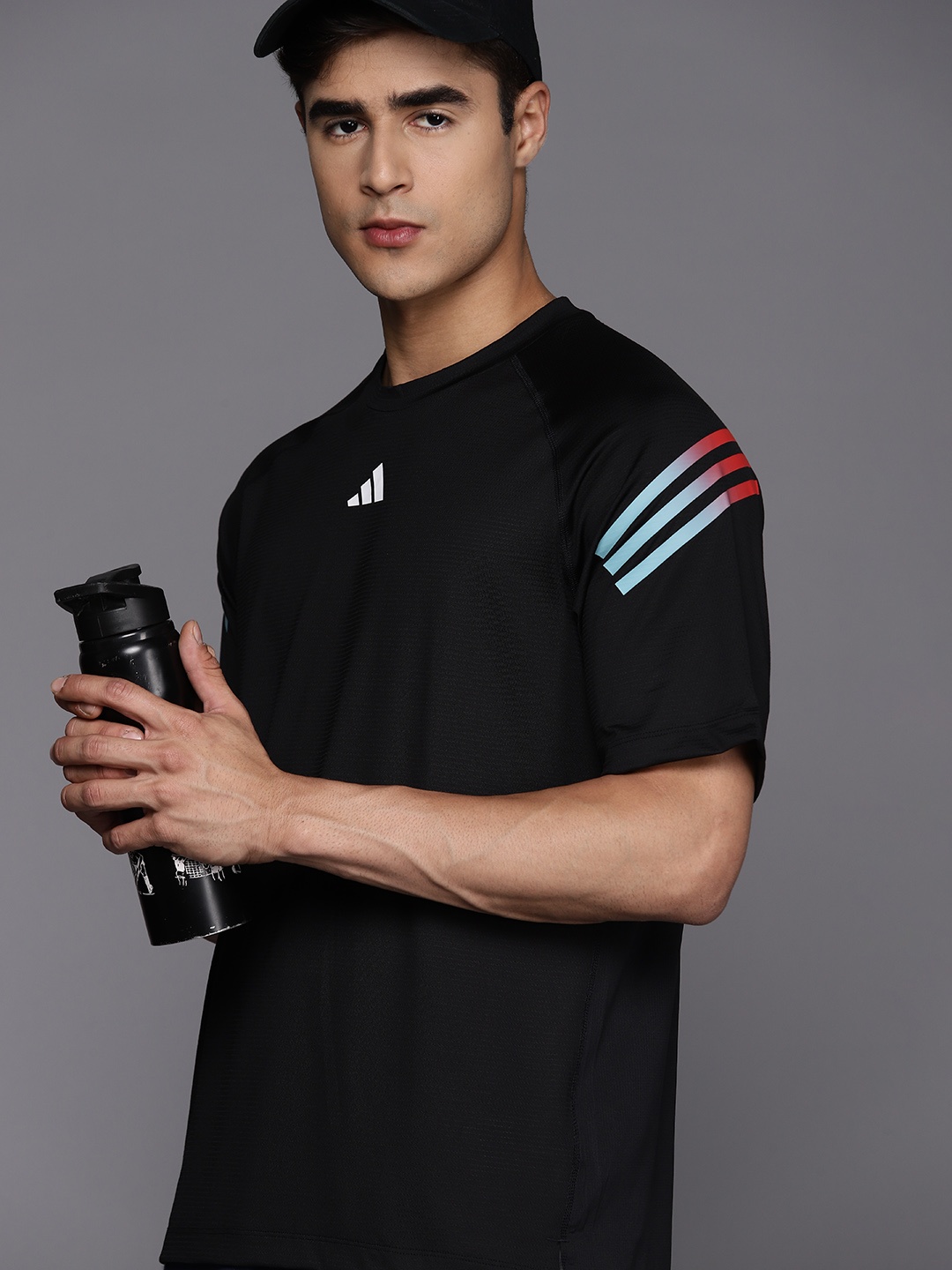

ADIDAS 3-Stripe Club Polo T-shirt, Black