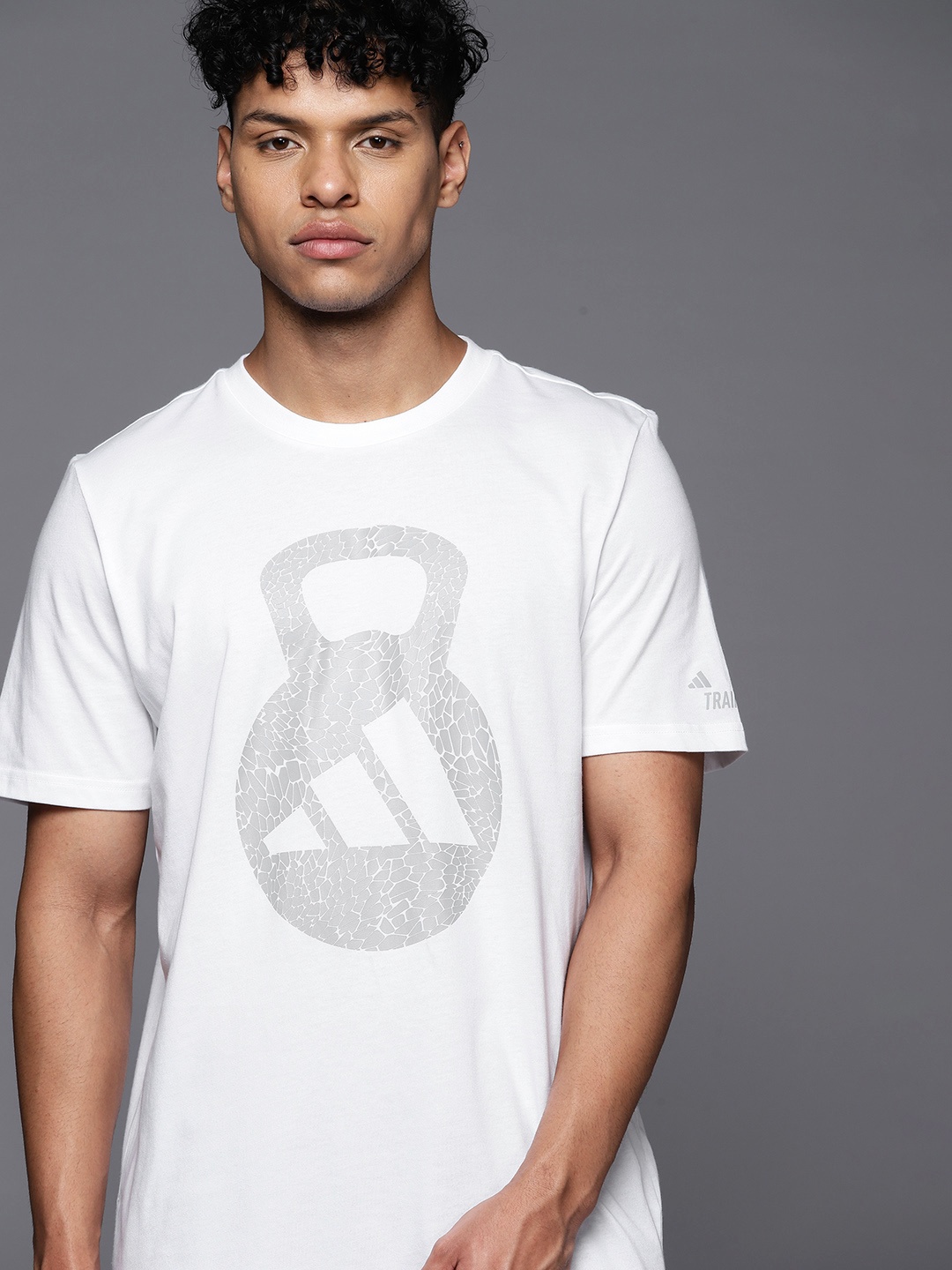 

ADIDAS AEROREADY Training Logo Graphic Printed T-shirt, White