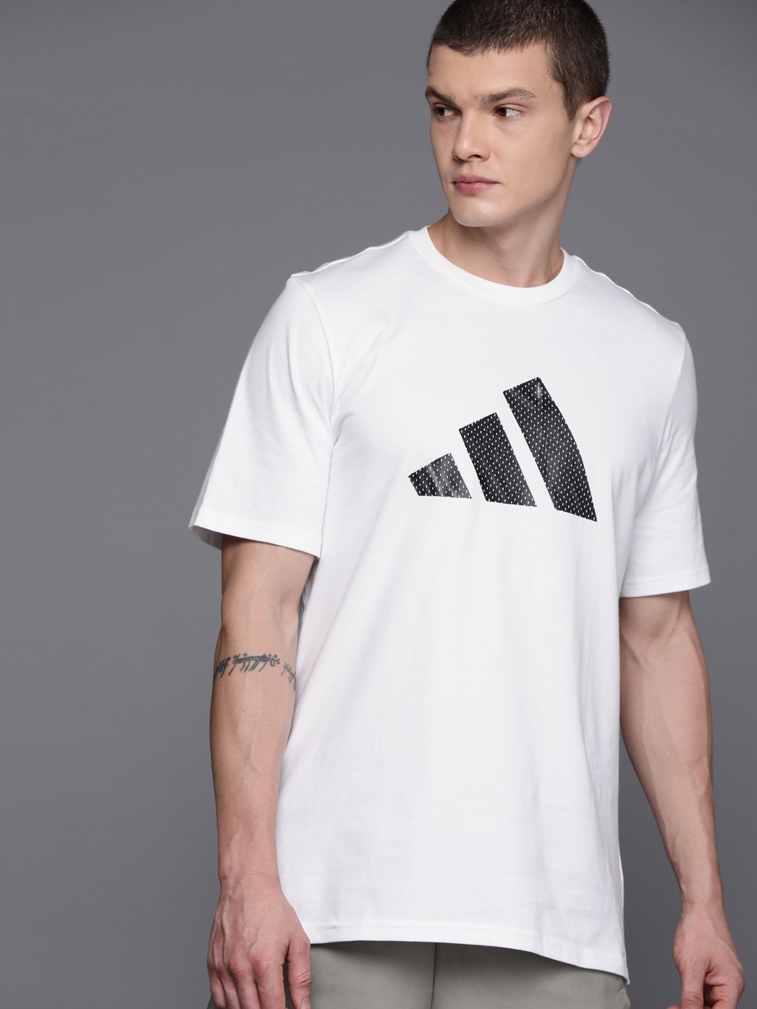 

ADIDAS Inline Basketball Graphic Cotton T-Shirt, White