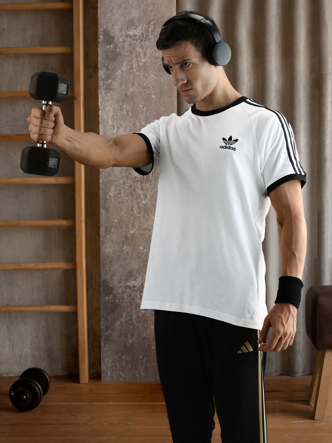 

ADIDAS Originals 3-Stripes Pure Cotton T-shirt, White