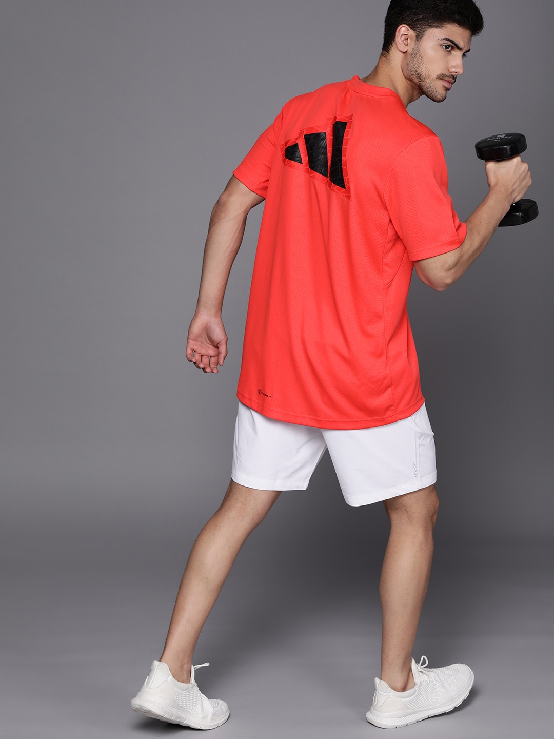 

ADIDAS Men Aeroready Workout Base Logo T-shirt, Red