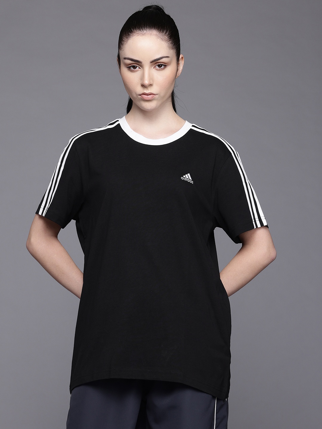 

ADIDAS Loose Fit Pure Cotton T-shirt, Black