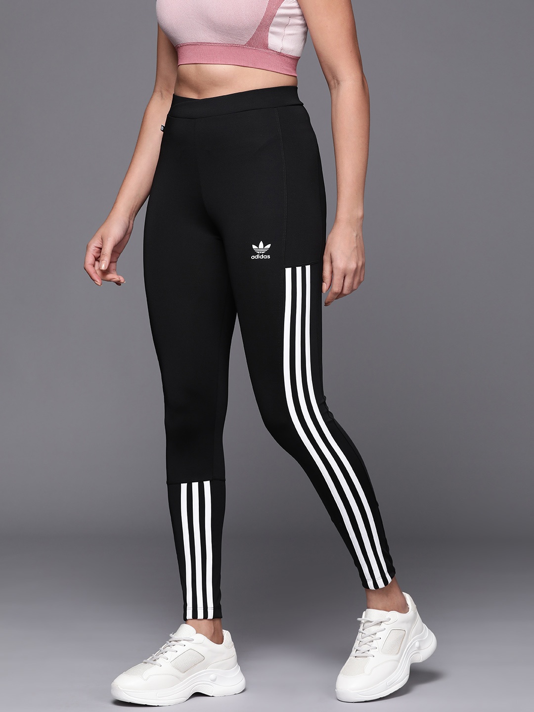 

ADIDAS Originals Women 3-Striped Primegreen Tights, Black