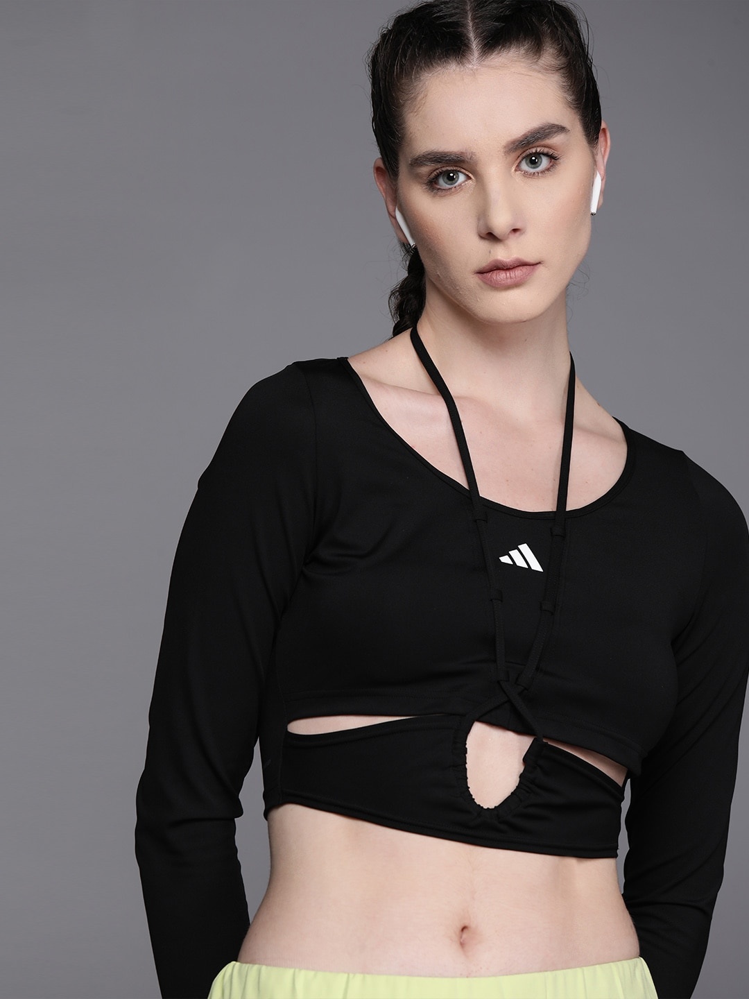 

ADIDAS Training Dance Long Sleeve Crop Top, Black