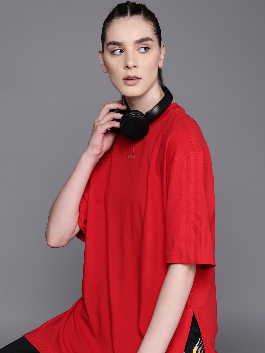 

ADIDAS Relaxed Fit Pure Cotton T-shirt, Red