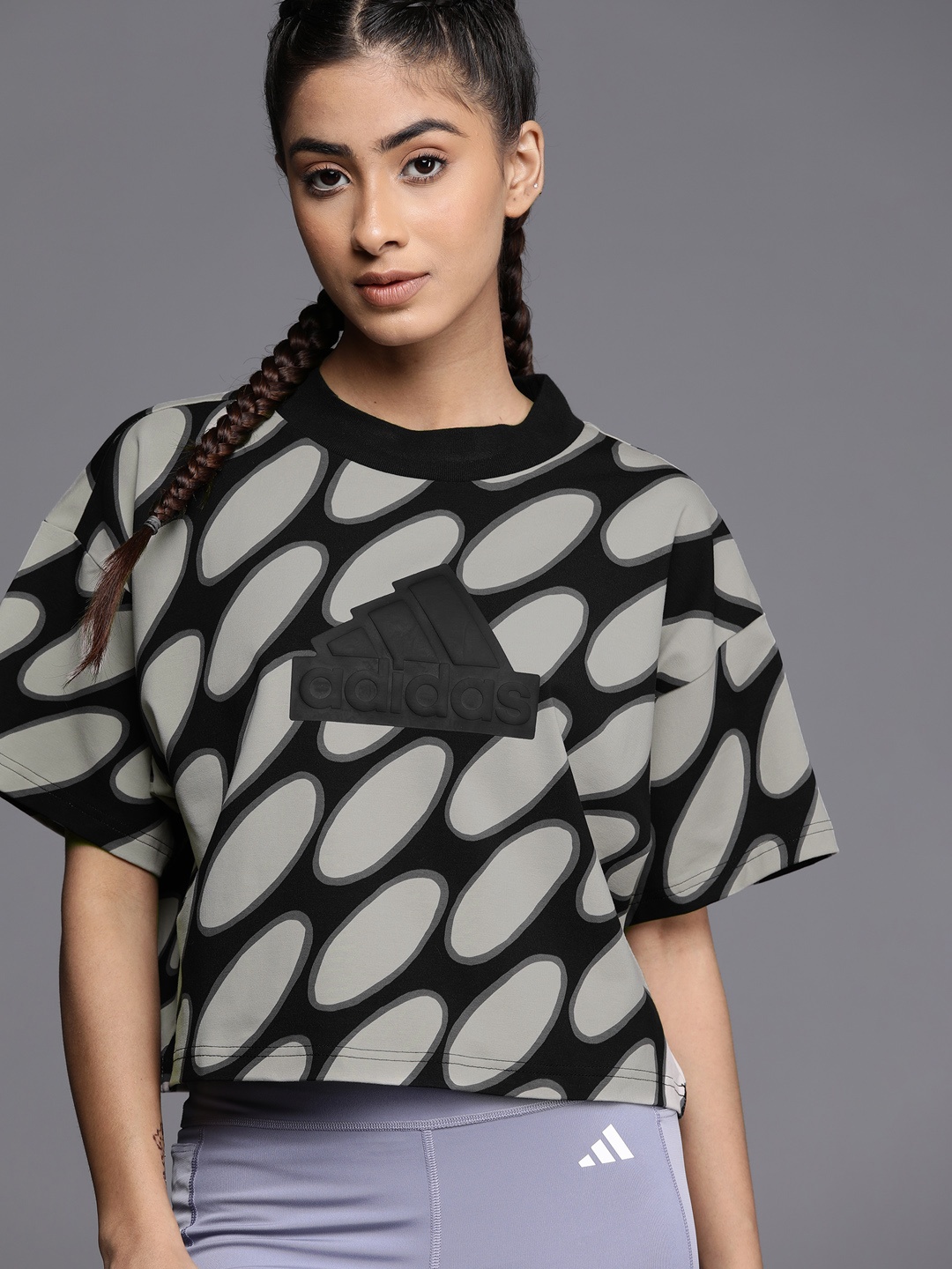 

ADIDAS x MARIMEKKO Future Icons 3-Stripes Brand Logo Crop T-shirt, Black