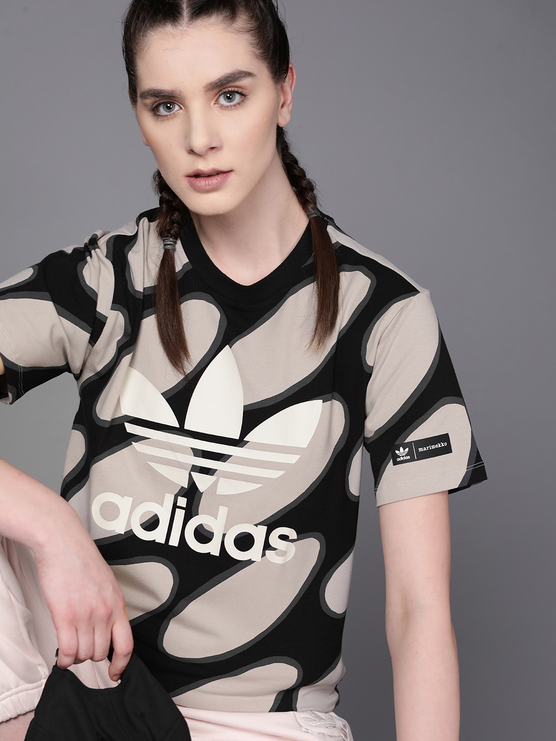 

ADIDAS Originals Marimekko All Over Print T-shirt, Beige