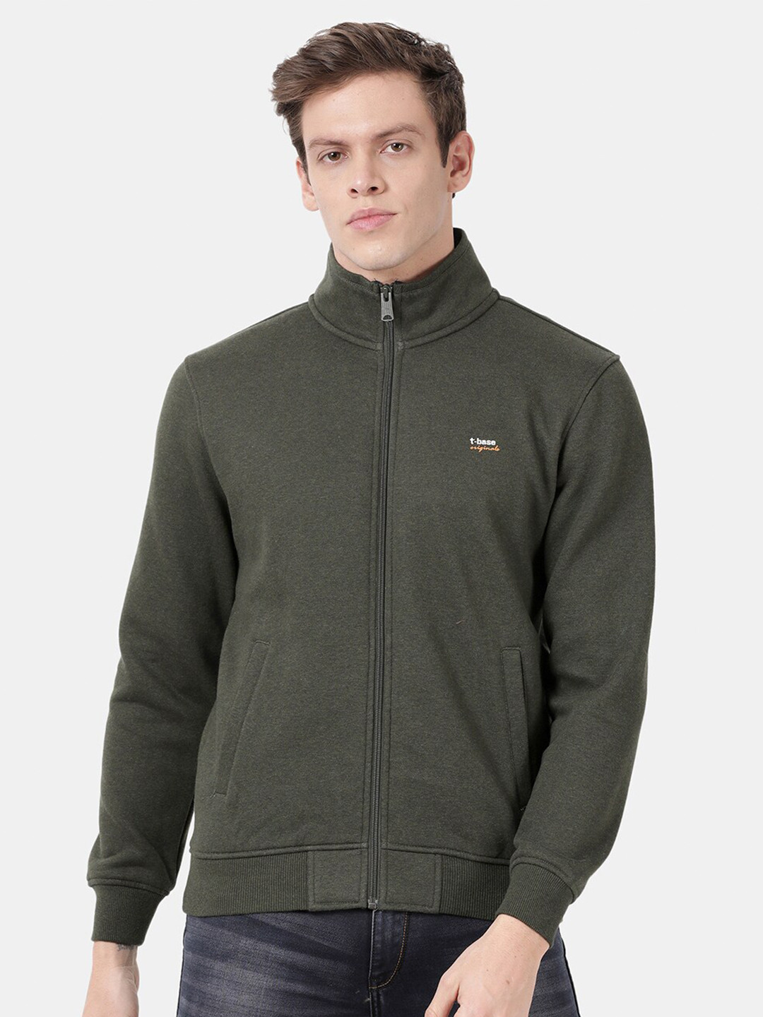 

t-base Men Olive Green Sweatshirt