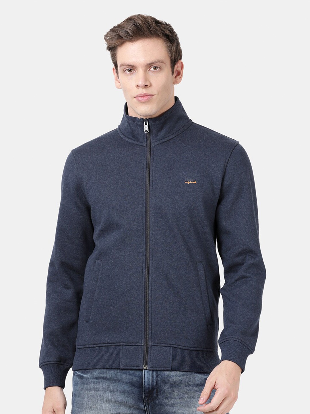 

t-base Men Blue Plus Size Sweatshirt