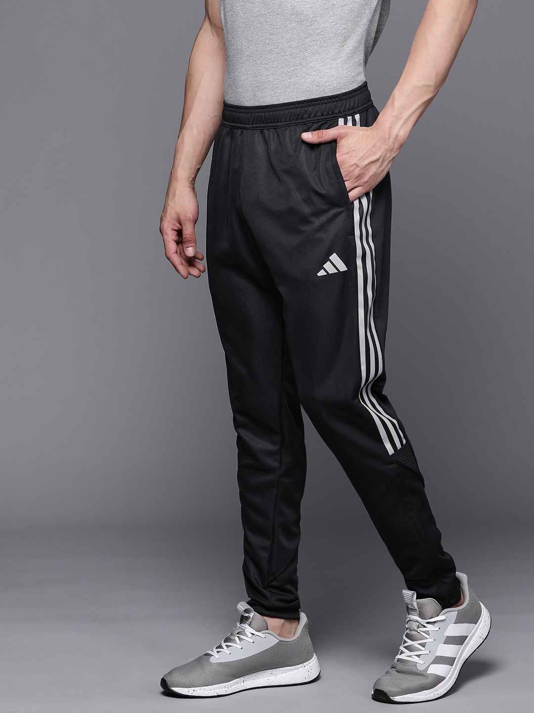 

ADIDAS Men Solid TIRO Reflective Football Track Pants, Black