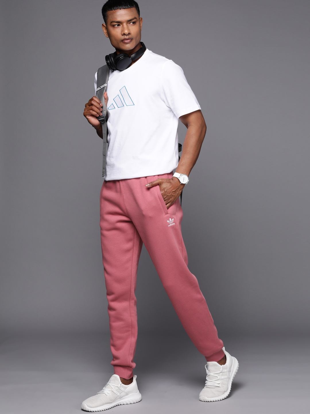 

ADIDAS Originals Men Trefoil Essential Joggers, Pink