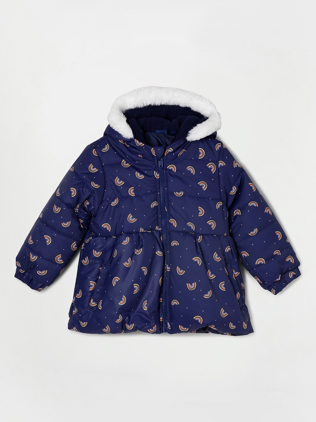 

Juniors by Lifestyle Girls Navy Blue White Lightweight Padded Jacket