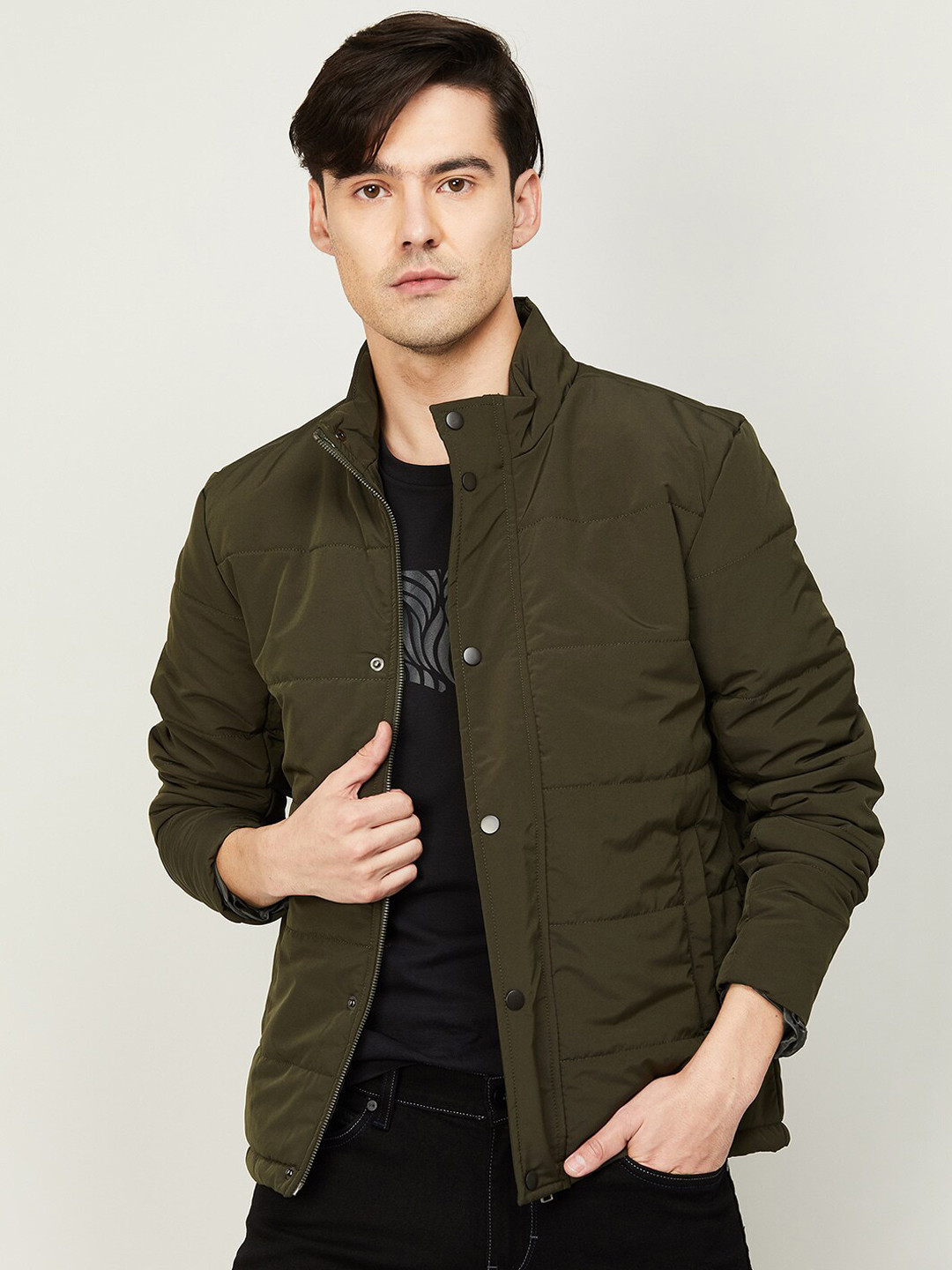 

Fame Forever by Lifestyle Men Olive Green Lightweight Padded Jacket