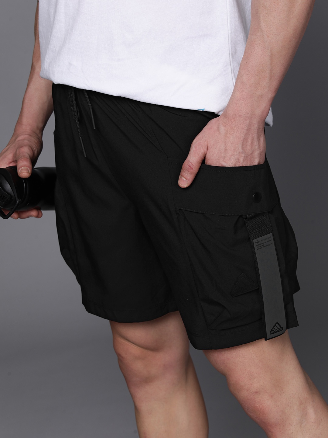 

ADIDAS Men City Escape Cargo Shorts, Black