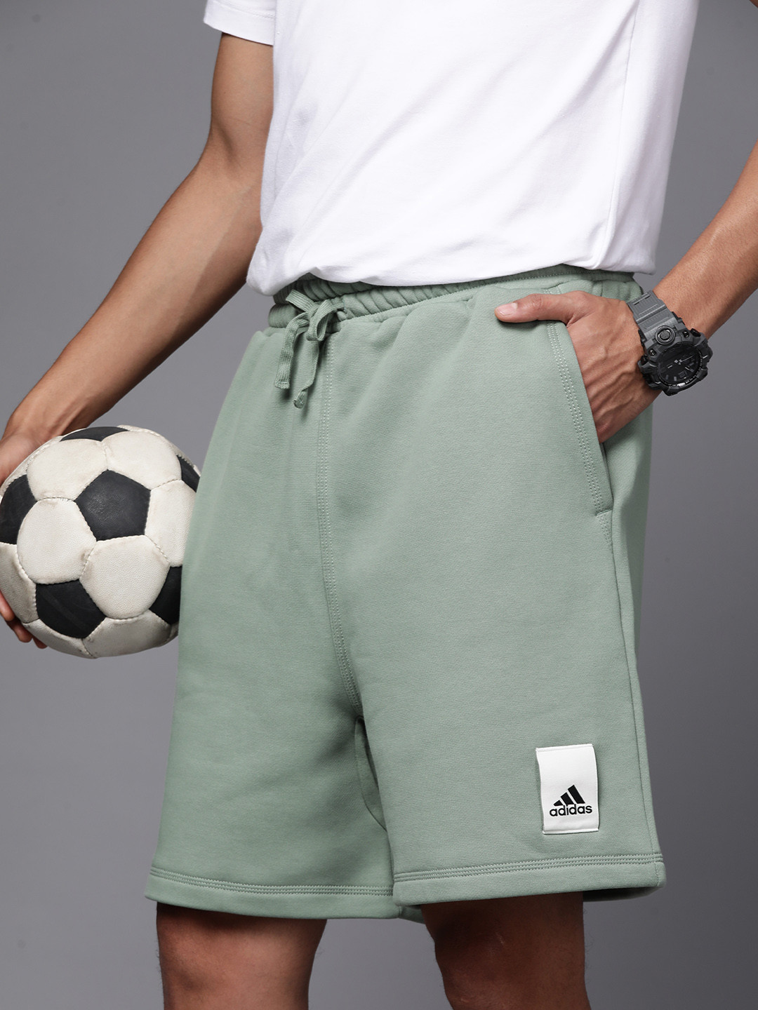 

ADIDAS Men Solid Caps Sports Shorts, Green