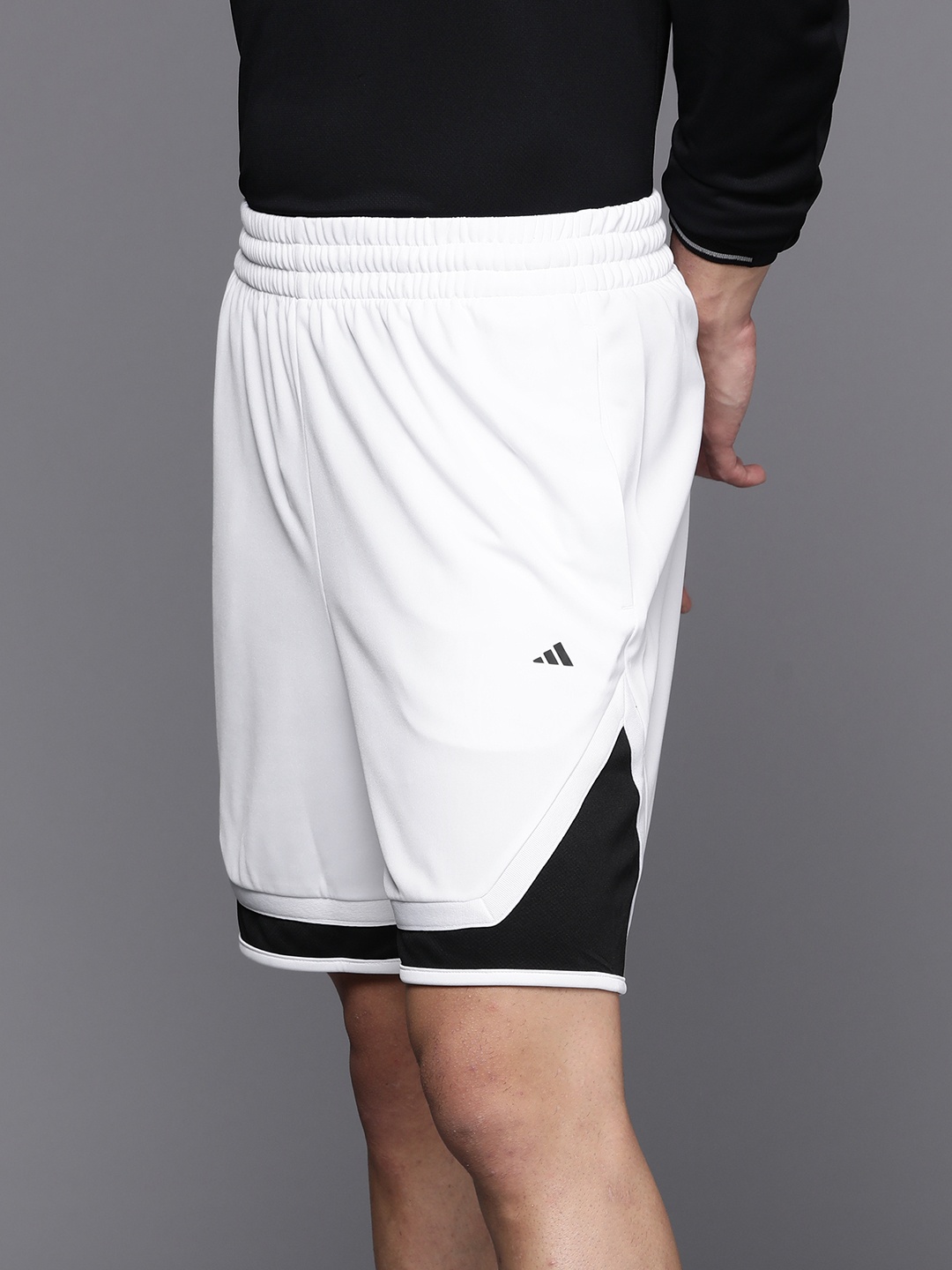 

ADIDAS Men Colourblocked Sports Shorts, White