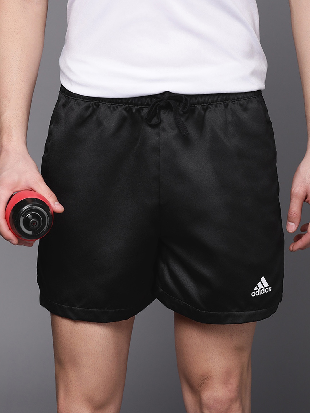 

ADIDAS Men Satin Sports Shorts, Black