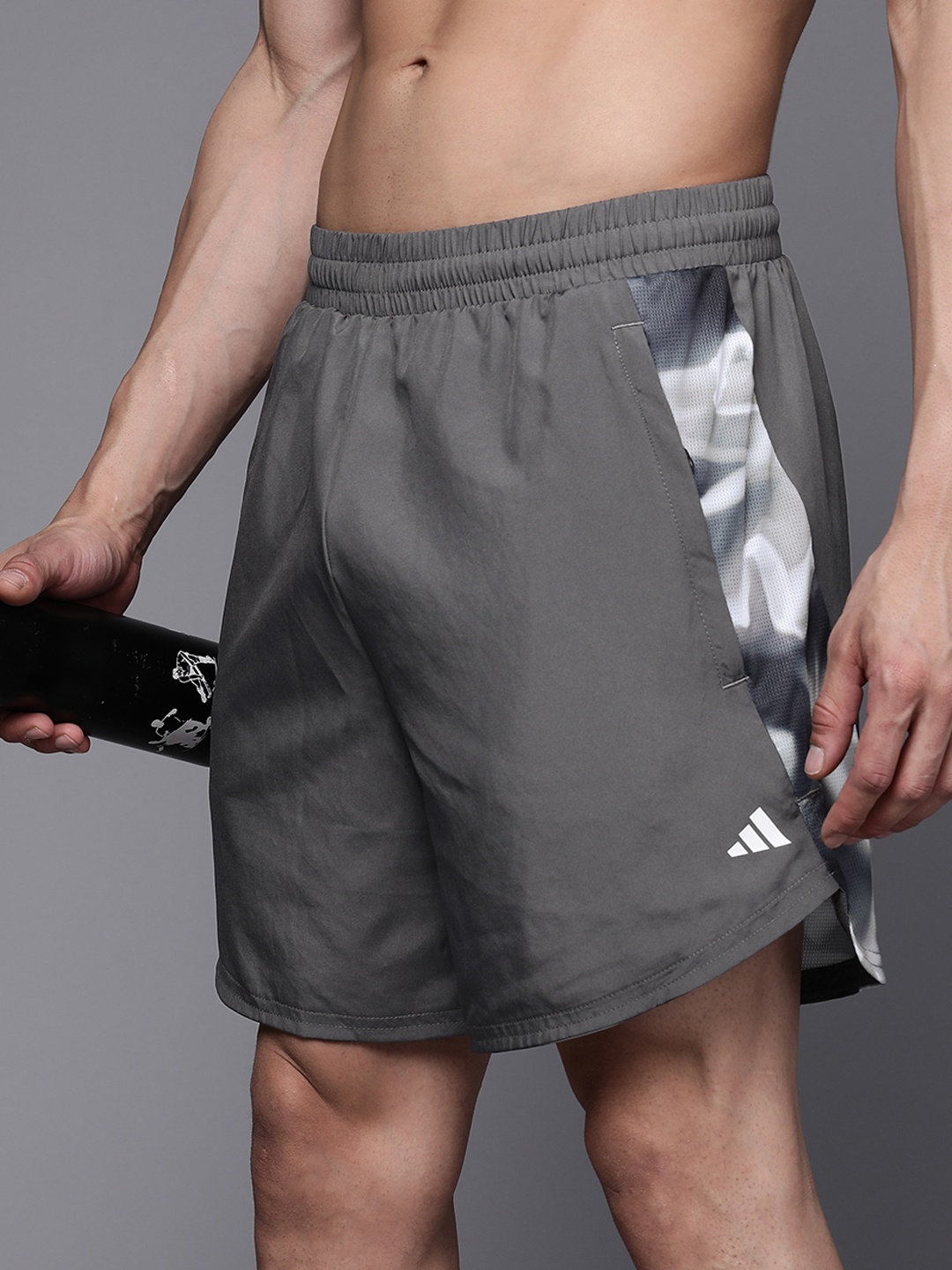 

ADIDAS Men Printed Designed For Movement HIIT Training Shorts, Grey