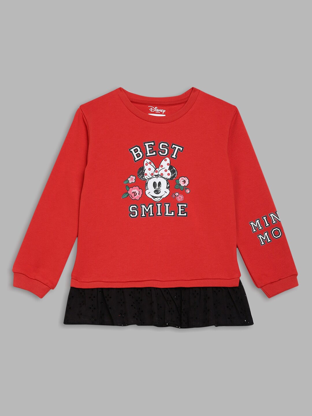 

Blue Giraffe Girls Red & Black Printed Sweatshirt