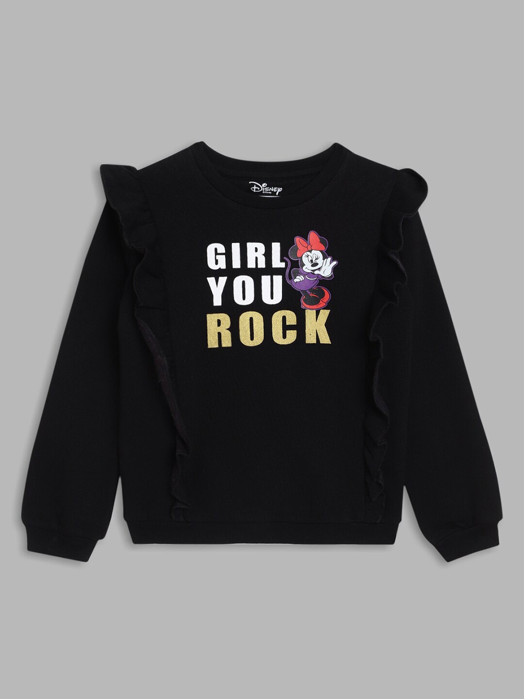 

Blue Giraffe Girls Black Printed Sweatshirt