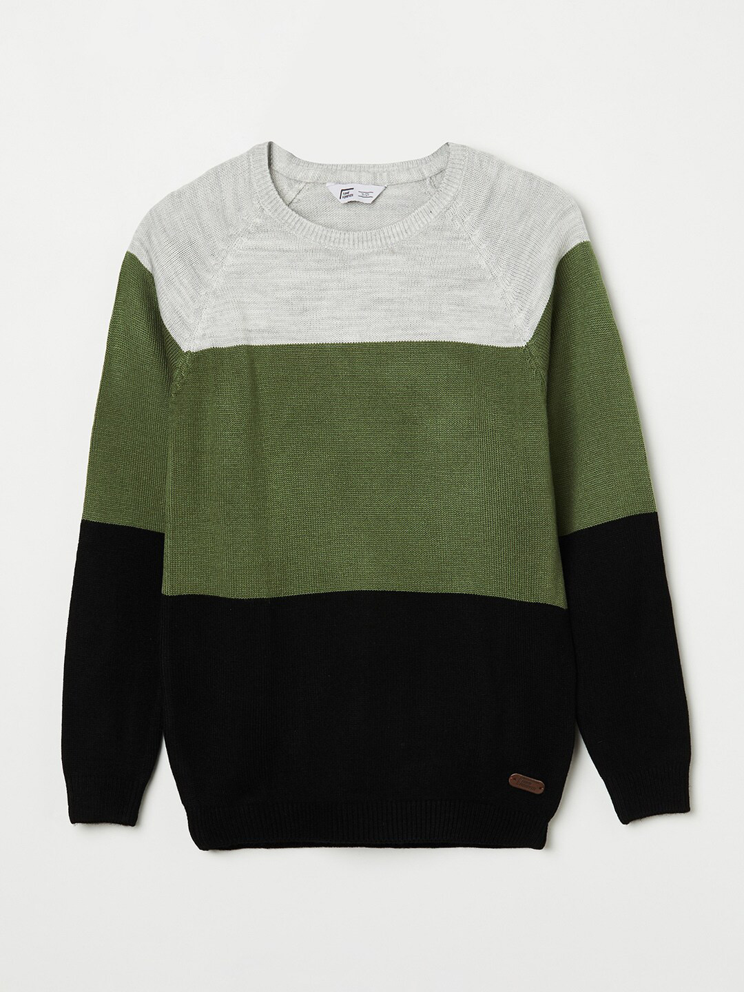 

Fame Forever by Lifestyle Boys Grey & Black Colourblocked Colourblocked Pullover