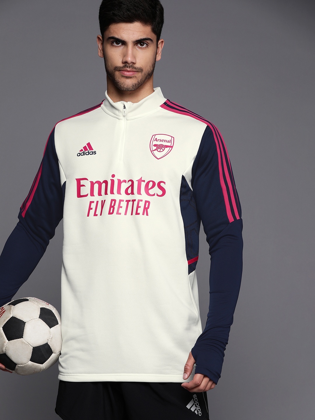 

ADIDAS Printed Arsenal Condivo 22 Football Aeroready Sports Jacket, White
