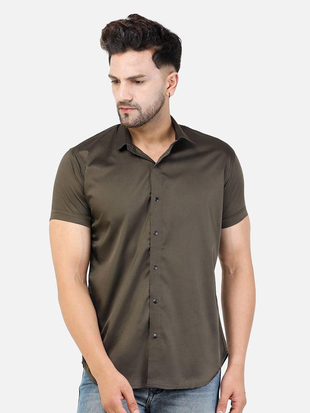

COLVYNHARRIS JEANS Men Maroon Slim Fit Casual Shirt