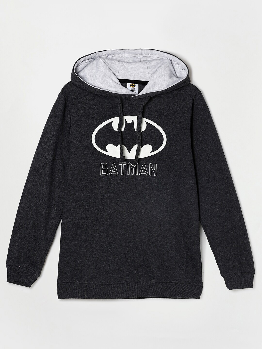 

Fame Forever by Lifestyle Boys Charcoal Batman Printed Cotton Hooded Sweatshirt
