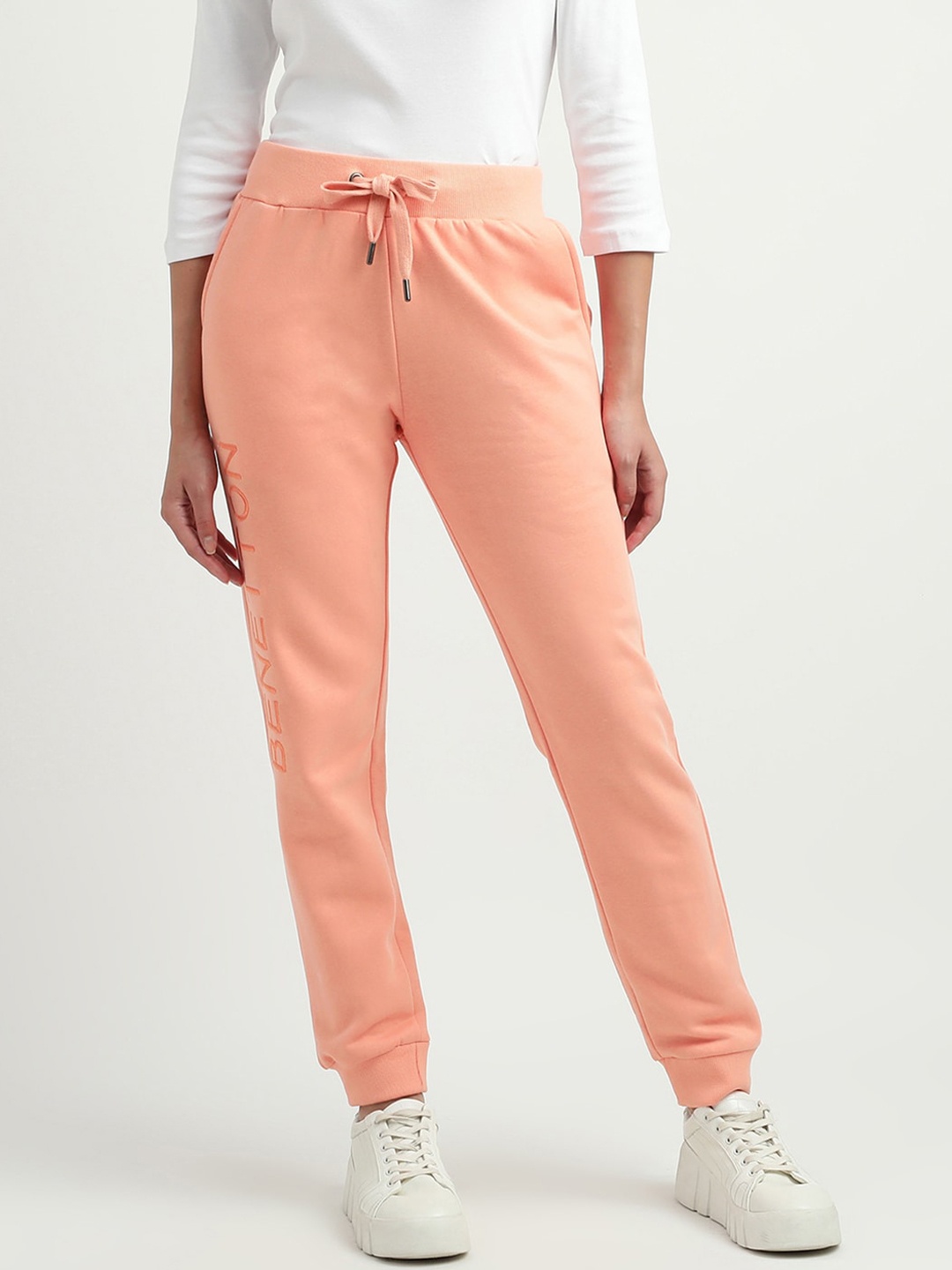 

United Colors of Benetton Women Peach Solid Joggers