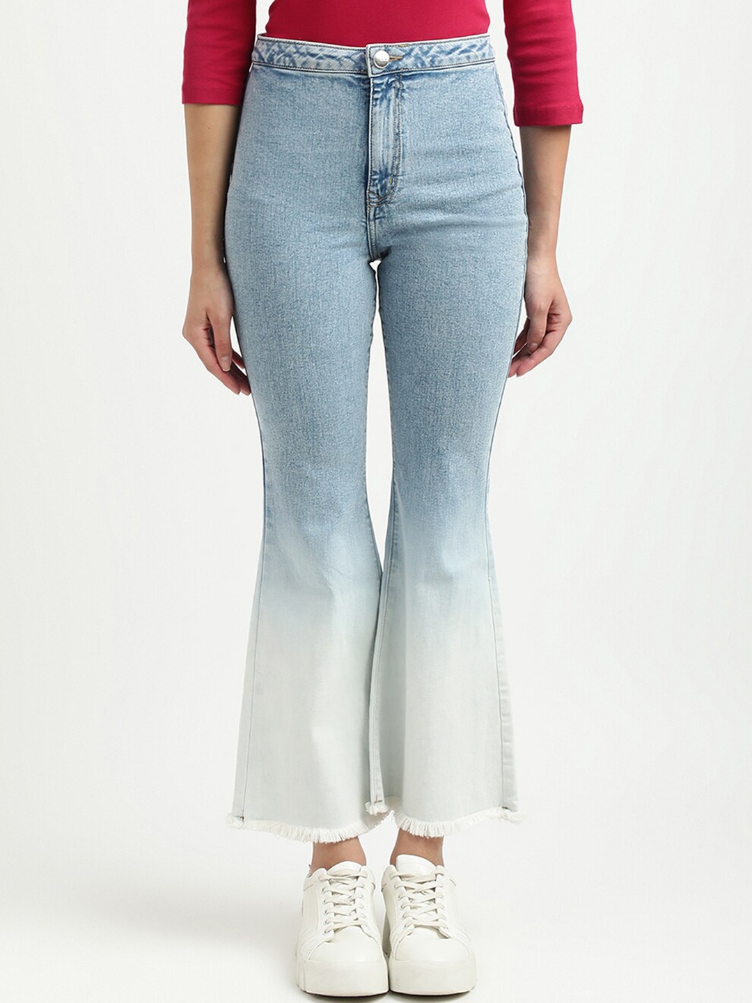 

United Colors of Benetton Women Blue Bootcut Heavy Fade Jeans
