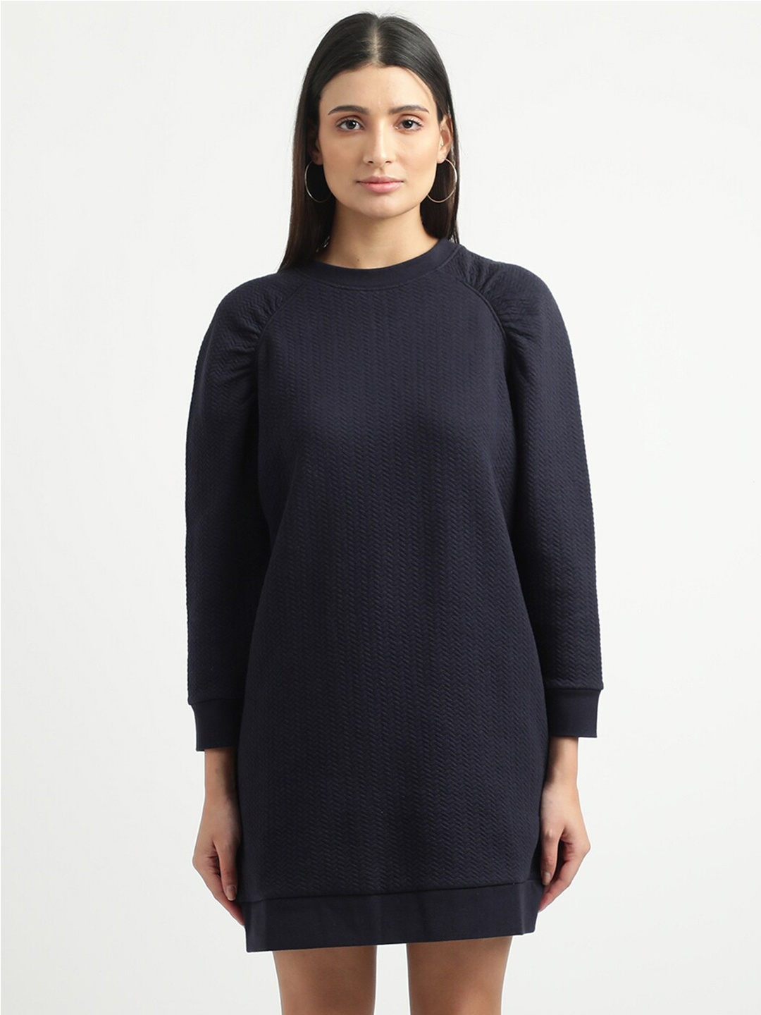 

United Colors of Benetton Women Navy Blue Sheath Dress
