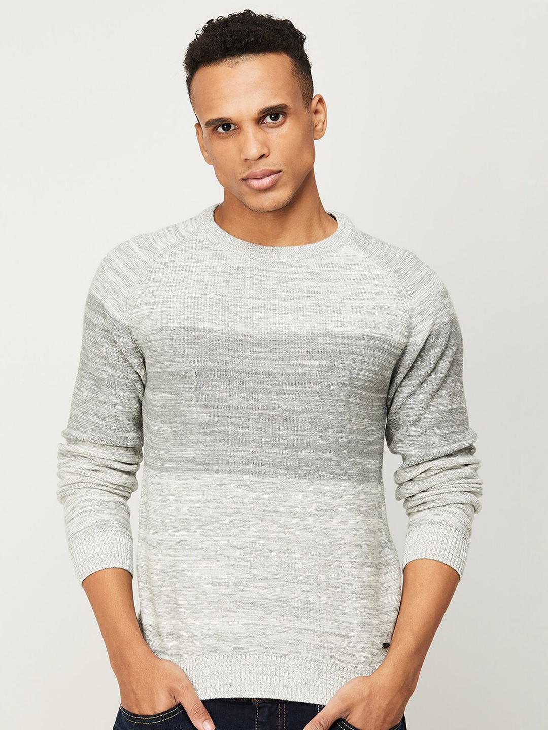 

CODE by Lifestyle Men Grey Pure Cotton Sweatshirt