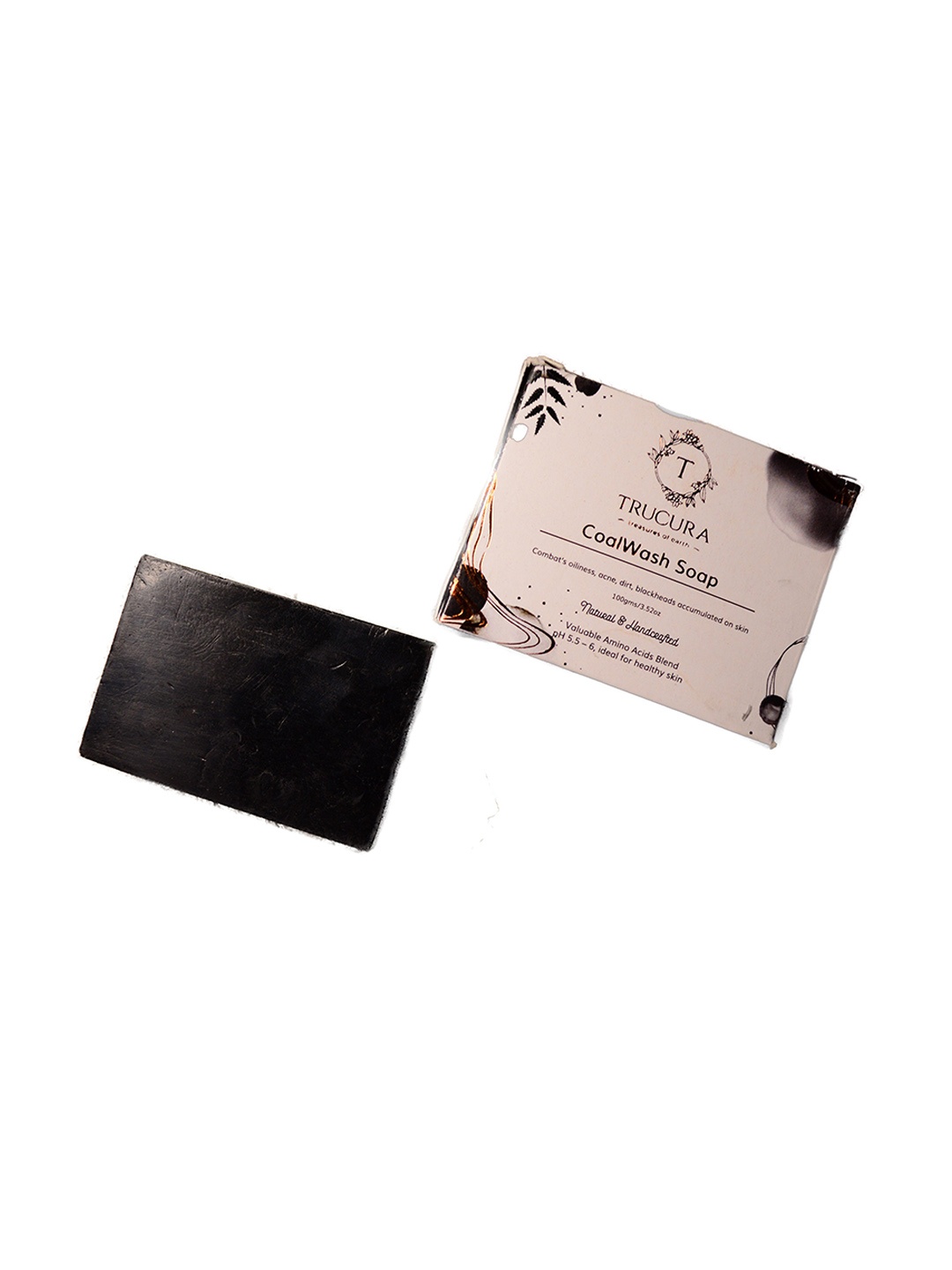 

Trucura Coal Wash Soap Bar 100gm, Black