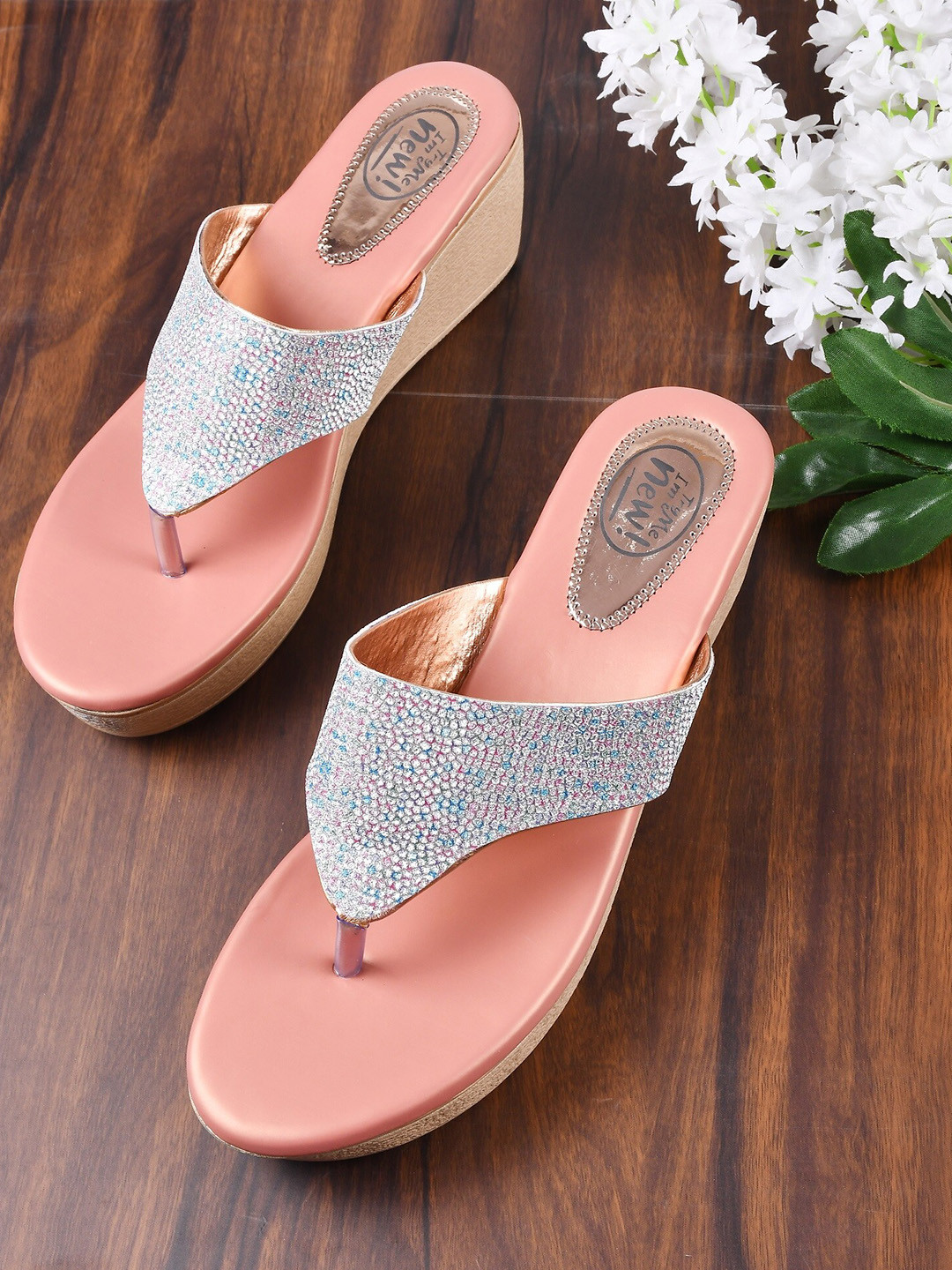 

Try Me Women Pink Printed Wedge Heels