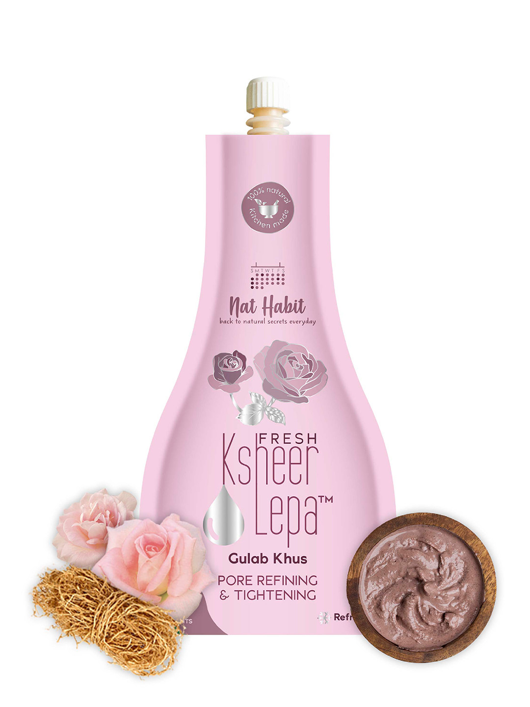 

Nat Habit Kitchen Fresh Luxurious Ayurvedic Ksheer Lepa 40gm, Pink