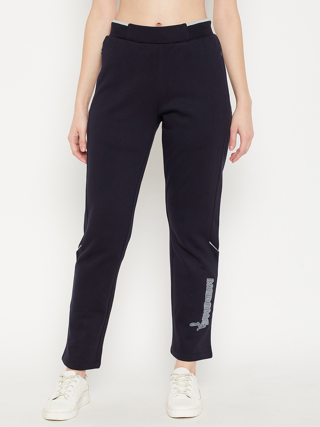 

MADAME M SECRET Women Navy Blue Solid Track Pant