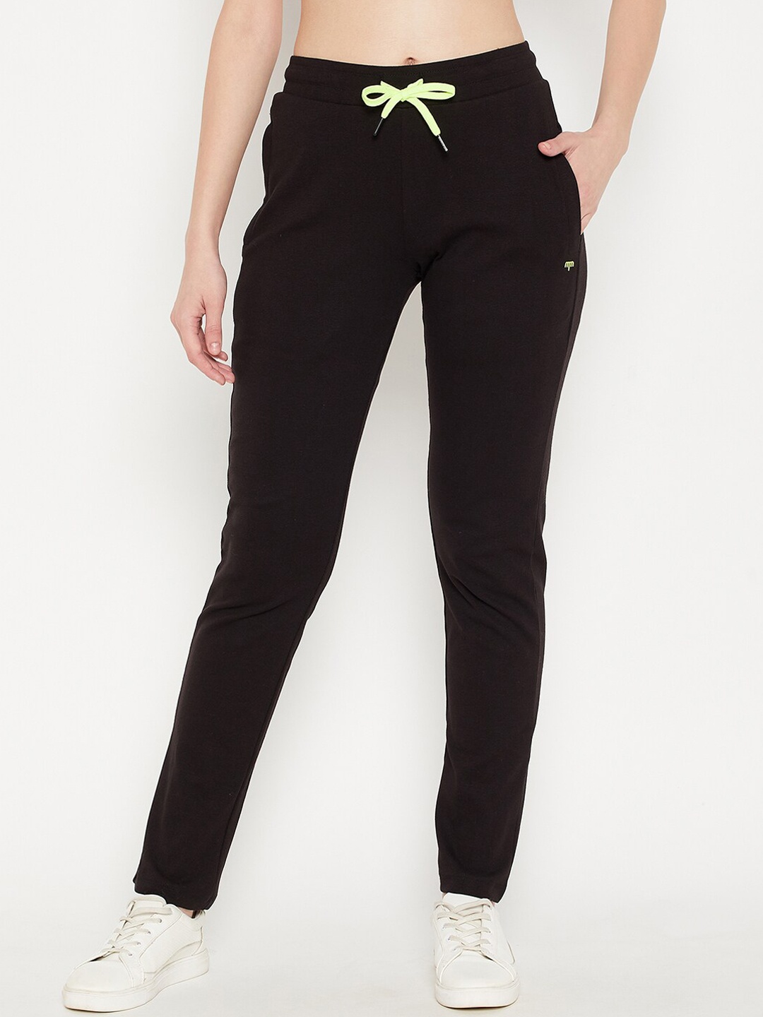 

MADAME M SECRET Women Black Solid Cotton Track Pants