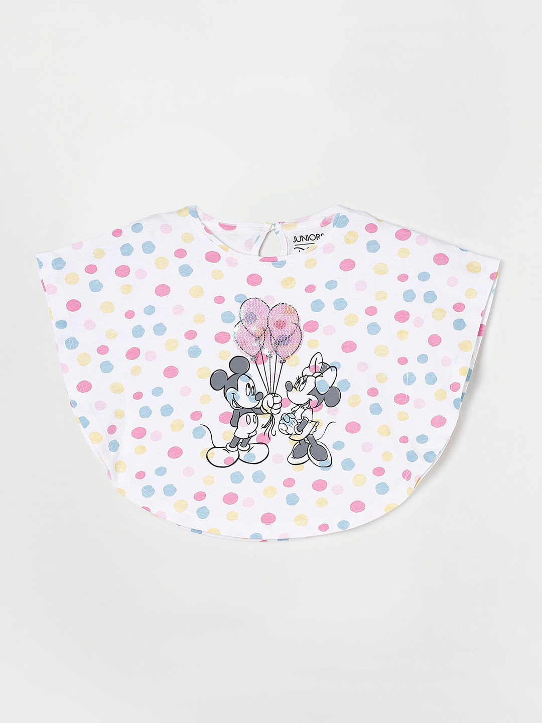 

Juniors by Lifestyle Girls Mickey & Minnie Print Kaftan Top, White