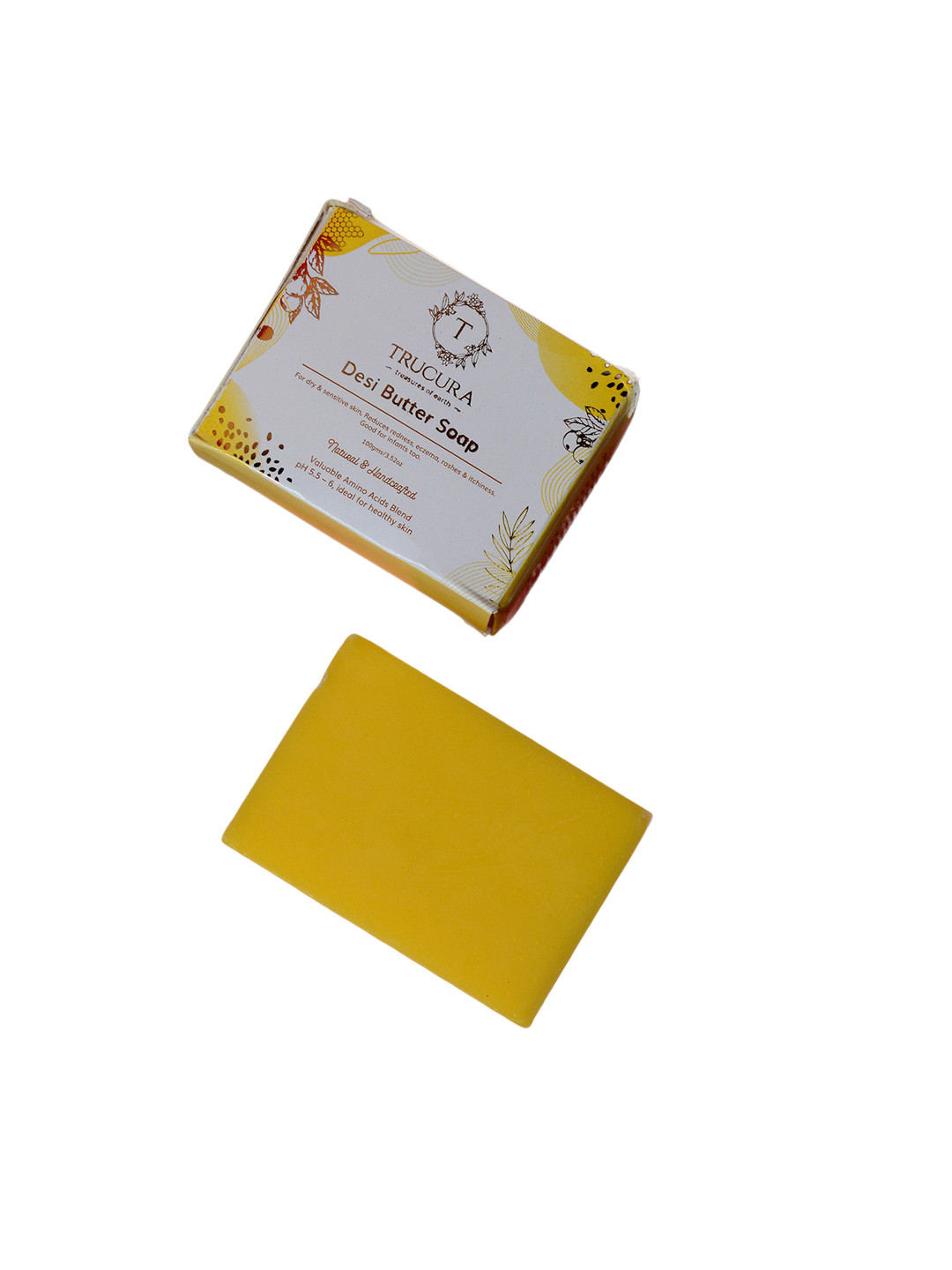 

Trucura Desi Butter Soap Bar 110gm, Yellow