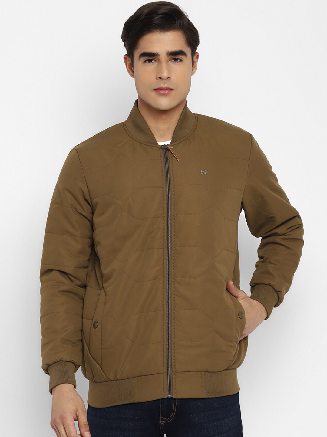 

Red Chief Men Brown Lightweight Bomber Jacket