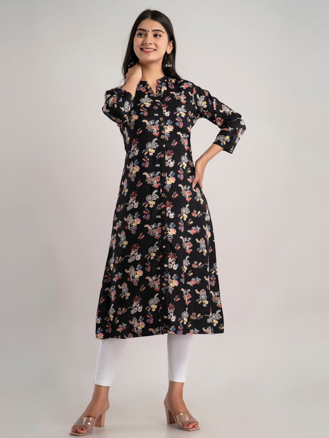 

MAUKA Women Multicoloured Floral Printed Kurta, Multi